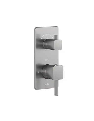 Kalia Squareone 3-Way Aquatonik Type T/P 1/2" Valve With Diverter And Square Decorative Trim