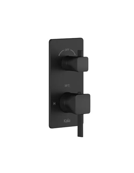 Kalia Squareone 3-Way Aquatonik Type T/P 1/2" Valve With Diverter And Square Decorative Trim