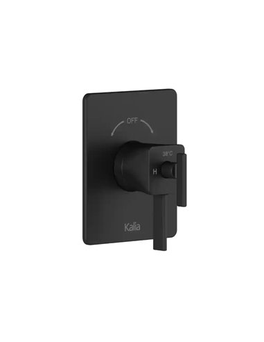 Kalia Squareone 2-Way Aquatonik Type T/P 1/2" Coaxial Valve With Diverter And Square Decorative Trim