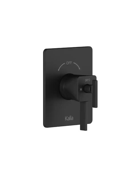 Kalia Squareone 2-Way Aquatonik Type T/P 1/2" Coaxial Valve With Diverter And Square Decorative Trim