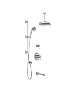 Kalia Rustik TD3 Aquatonik T/P Shower System With Vertical Ceiling Arm