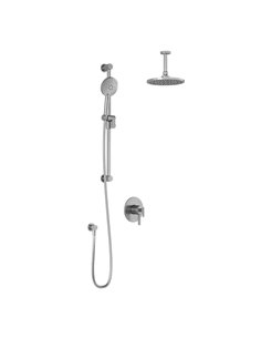 Kalia Roundone TCD1 Aquatonik T/P Coaxial Shower System With Vertical Ceiling Arm