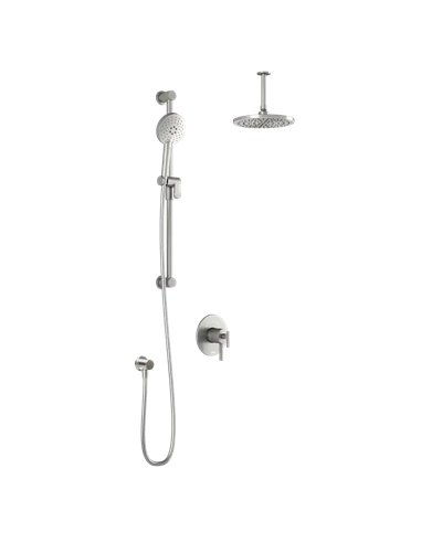 Kalia Roundone TCD1 Aquatonik T/P Coaxial Shower System With Vertical Ceiling Arm