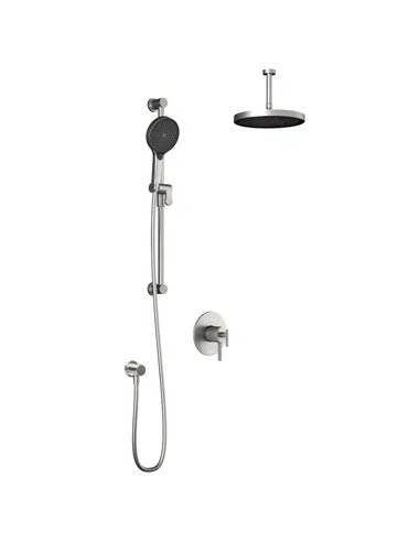 Kalia Roundone TCD1 Plus Aquatonik T/P Coaxial Shower System With Vertical Ceiling Arm