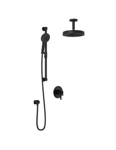 Kalia Roundone TCD1 Premia Aquatonik T/P Coaxial Shower System With Vertical Ceiling Arm