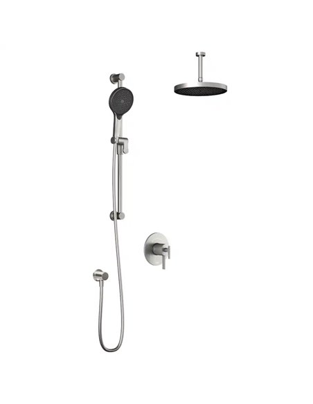 Kalia Roundone  TCD1 Plus Aquatonik T/P Coaxial Shower System With Vertical Ceiling Arm