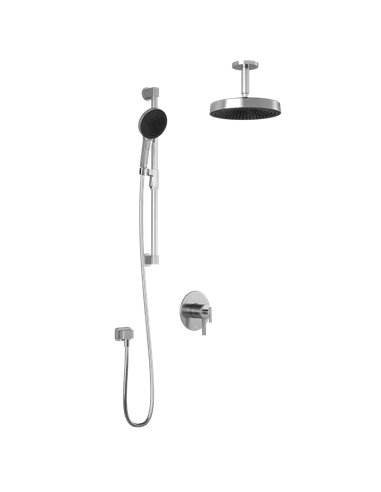 Kalia Roundone TCD1 Premia Aquatonik T/P Coaxial Shower System With Vertical Ceiling Arm