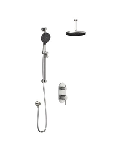 Kalia Roundone TD2 Plus Aquatonik T/P With Diverter Shower System With Vertical Ceiling Arm