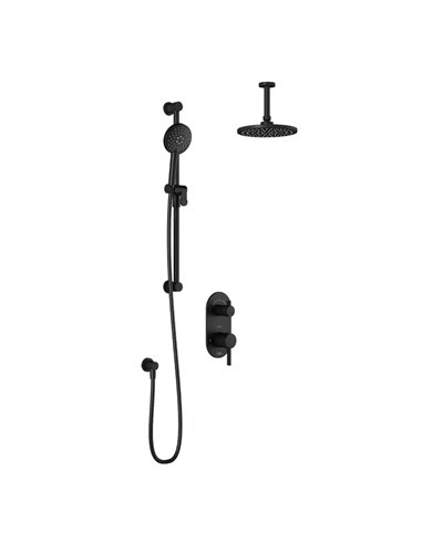 Kalia Roundone TD2 Aquatonik T/P With Diverter Shower System With Vertical Ceiling Arm