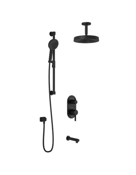Kalia Roundone TD3 Premia Aquatonik T/P With Diverter Shower System With Vertical Ceiling Arm