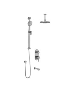 Kalia Roundone TD3 Aquatonik T/P With Diverter Shower System With Vertical Ceiling Arm