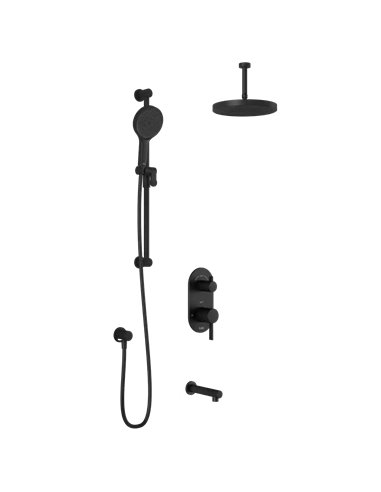 Kalia Roundone TD3 Plus Aquatonik T/P With Diverter Shower System With Vertical Ceiling Arm