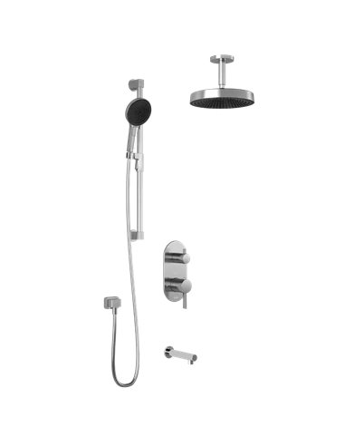 Kalia Roundone TD3 Premia Aquatonik T/P With Diverter Shower System With Vertical Ceiling Arm