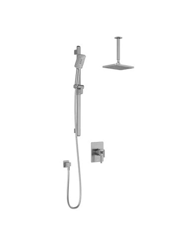 Kalia Squareone TCD1 Aquatonik T/P Coaxial Shower System With Vertical Ceiling Arm