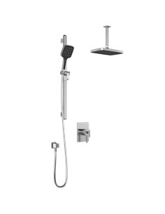 Kalia Squareone TCD1 Plus Aquatonik T/P Coaxial Shower System With Vertical Ceiling Arm