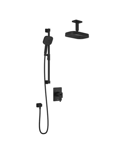 Kalia Squareone TCD1 Premia Aquatonik T/P Coaxial Shower System With Vertical Ceiling Arm