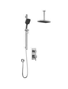 Kalia Squareone TD2 Plus Aquatonik T/P With Diverter Shower System With Vertical Ceiling Arm
