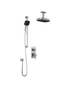 Kalia Squareone TD2 Premia Aquatonik T/P With Diverter Shower System With Vertical Ceiling Arm