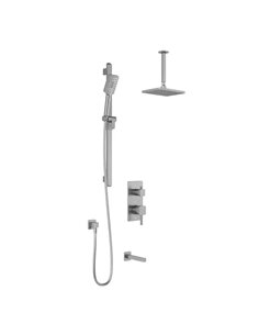 Kalia Squareone TD3 Aquatonik T/P With Diverter Shower System With Vertical Ceiling Arm