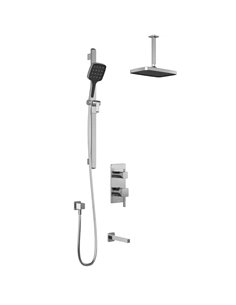 Kalia Squareone TD3 Plus Aquatonik T/P With Diverter Shower System With Vertical Ceiling Arm