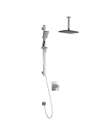 Kalia Grafik TCD1 Premia Aquatonik T/P Coaxial Shower System With Vertical Ceiling Arm