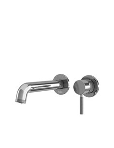 Kalia Preciso Wallmount Lavatory Faucet With Push Drain With Overflow