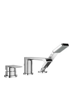 Kalia Sobrio 3-Piece Deckmount Tub Filler With Handshower