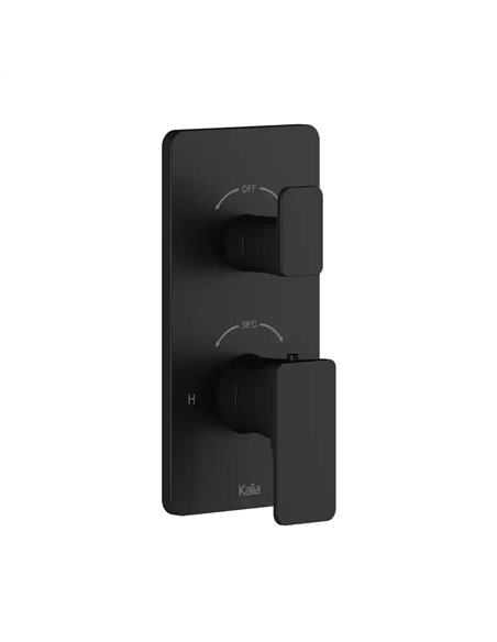 Kalia Kareo 3-Way Aquatonik Type T/P 1/2" Valve With Diverter And Round Decorative Trim