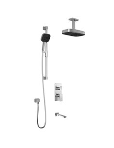 Kalia Kareo TD3 Premia Aquatonik T/P With Diverter Shower System With Vertical Ceiling Arm