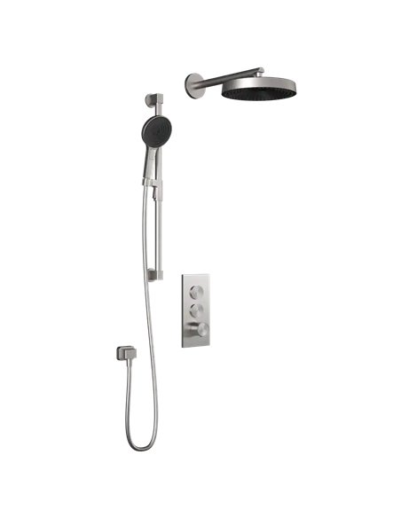 Kalia Roundone TB2 Premia Aquatonik T/P Push-Button Shower System With Wallarm