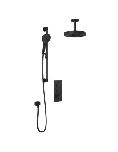 Kalia Roundone TB2 Premia Aquatonik T/P Push-Button Shower System With Vertical Ceiling Arm