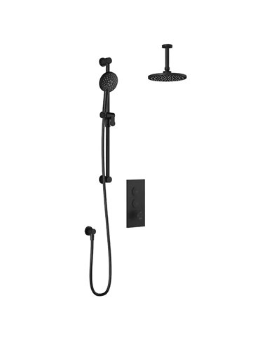 Kalia Roundone TB2 Aquatonik T/P Push-Button Shower System With Vertical Ceiling Arm