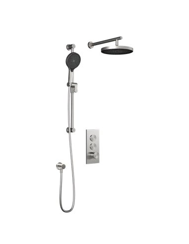 Kalia Roundone TB2 Plus Aquatonik T/P Push-Button Shower System With Wallarm