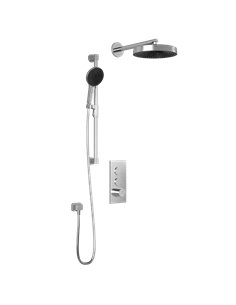 Kalia Roundone TB2 Premia Aquatonik T/P Push-Button Shower System With Wallarm