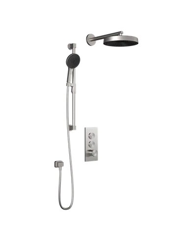 Kalia Roundone TB2 Premia Aquatonik T/P Push-Button Shower System With Wallarm