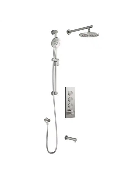 Kalia Roundone TB3 Aquatonik T/P Push-Button Shower System With Wallarm