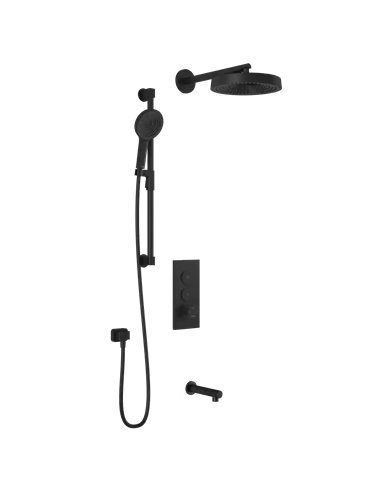 Kalia Roundone TB3 Premia Aquatonik T/P Push-Button Shower System With Wallarm