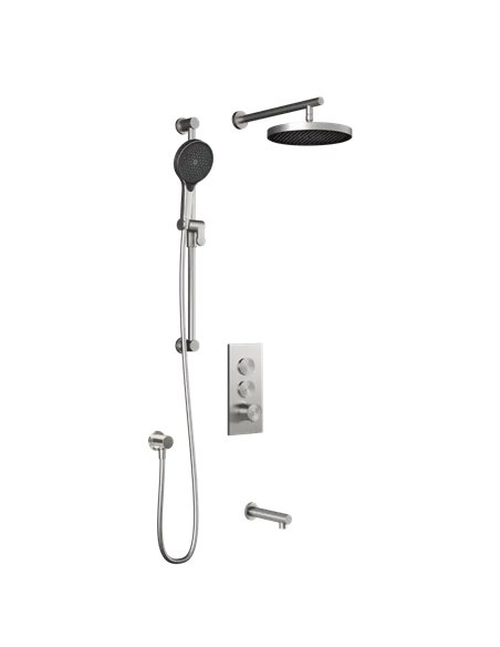 Kalia Roundone TB3 Plus Aquatonik T/P Push-Button Shower System With Wallarm
