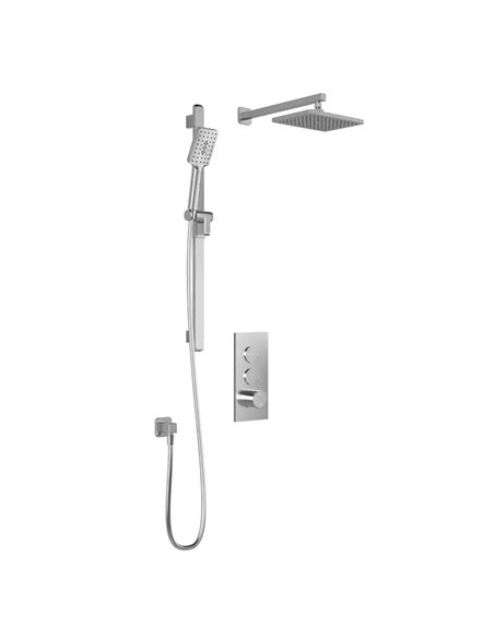 Kalia Squareone TB2 Aquatonik T/P Push-Button Shower System With Wallarm
