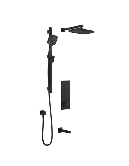 Kalia Squareone TB3 Plus Aquatonik T/P Push-Button Shower System With Wallarm