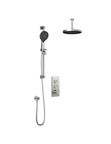 Kalia Moroka TB2 Plus Aquatonik T/P Push-Button Shower System With Vertical Ceiling Arm
