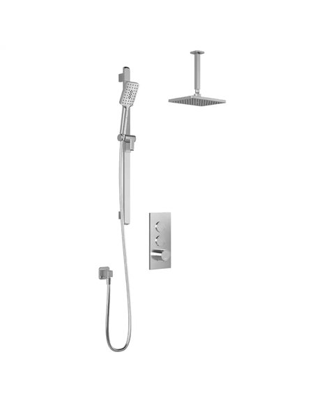 Kalia Moroka TB2 Aquatonik T/P Push-Button Shower System With Vertical Ceiling Arm