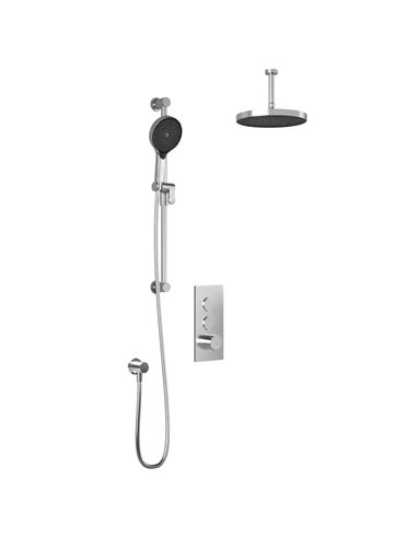 Kalia Moroka TB2 Plus Aquatonik T/P Push-Button Shower System With Vertical Ceiling Arm