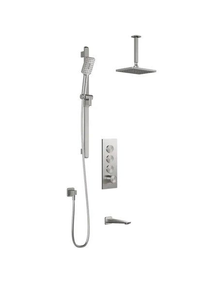 Kalia Moroka TB3 Aquatonik T/P Push-Button Shower System With Vertical Ceiling Arm