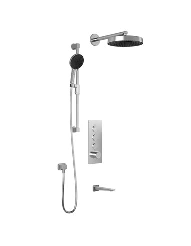 Kalia Moroka TB3 Premia Aquatonik T/P Push-Button Shower System With Wallarm