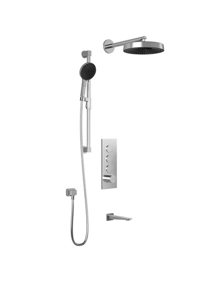 Kalia Moroka TB3 Premia Aquatonik T/P Push-Button Shower System With Wallarm