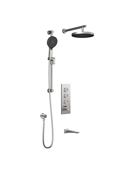 Kalia Moroka TB3 Plus Aquatonik T/P Push-Button Shower System With Wallarm