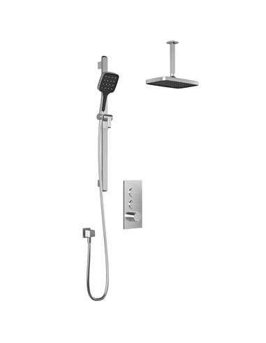 Kalia Kareo TB2 Plus Aquatonik T/P Push-Button Shower System With Vertical Ceiling Arm