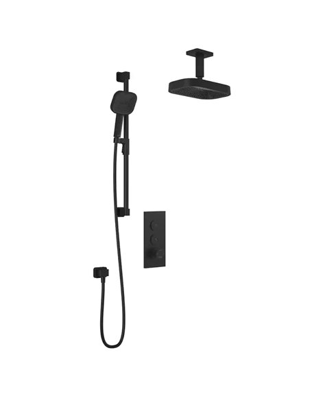 Kalia Kareo TB2 Premia Aquatonik T/P Push-Button Shower System With Vertical Ceiling Arm