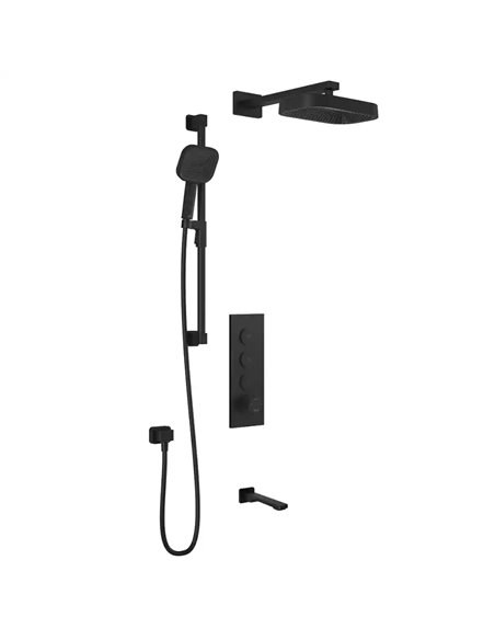 Kalia Kareo TB3 Premia Aquatonik T/P Push-Button Shower System With Wallarm